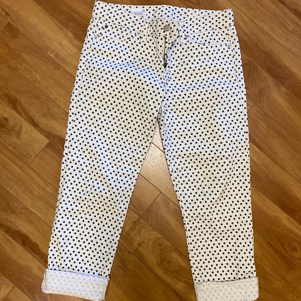 GAP cuffed “real straight” jeans